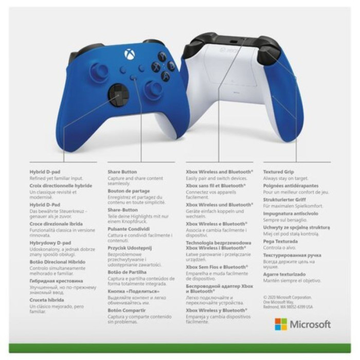 Геймпад Microsoft Xbox Series X-S Shock Blue (QAU-00002)