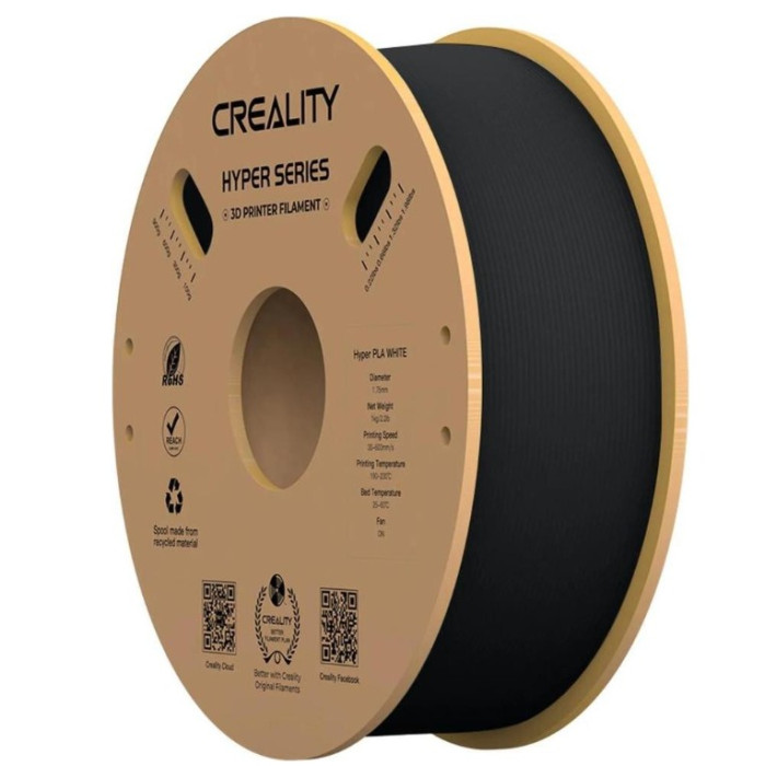 Філамент для 3D принтера Creality Hyper PLA 1кг 1.75мм Black (3301010343)