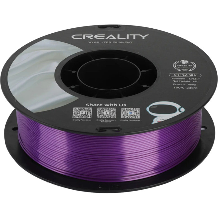 Філамент для 3D принтера Creality CR-PLA Silk 1кг 1.75мм Purple (3301120005)