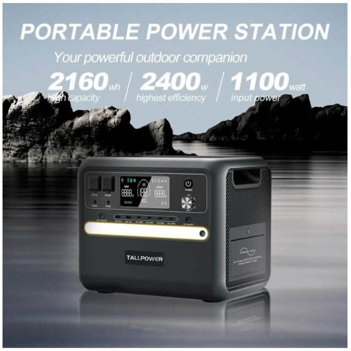 Зарядна станція Tallpower V2400, 2400 Вт, 2160 Вт*ч