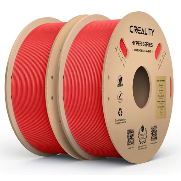 Набір філаменту для 3D принтера  Creality Hyper PLA 1кг 1.75мм Red 2шт