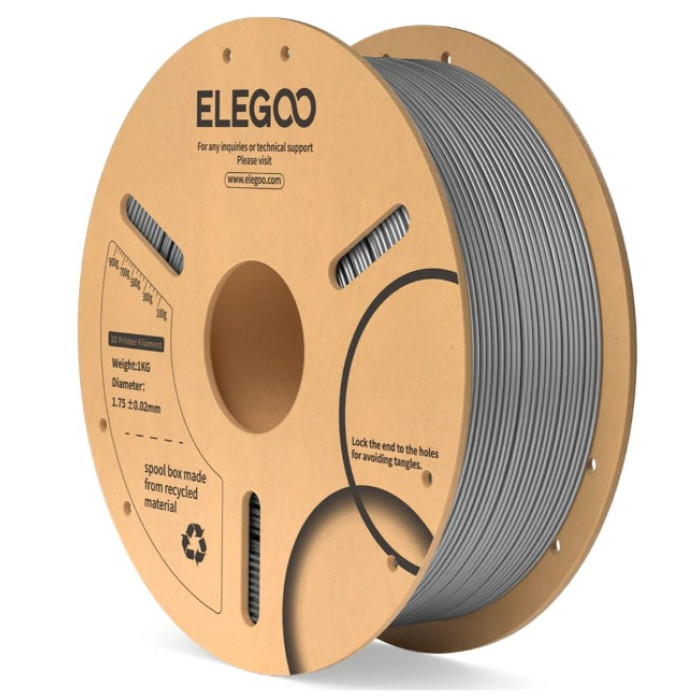Філамент для 3D принтера ELEGOO PLA 1 кг 1.75мм Space Grey